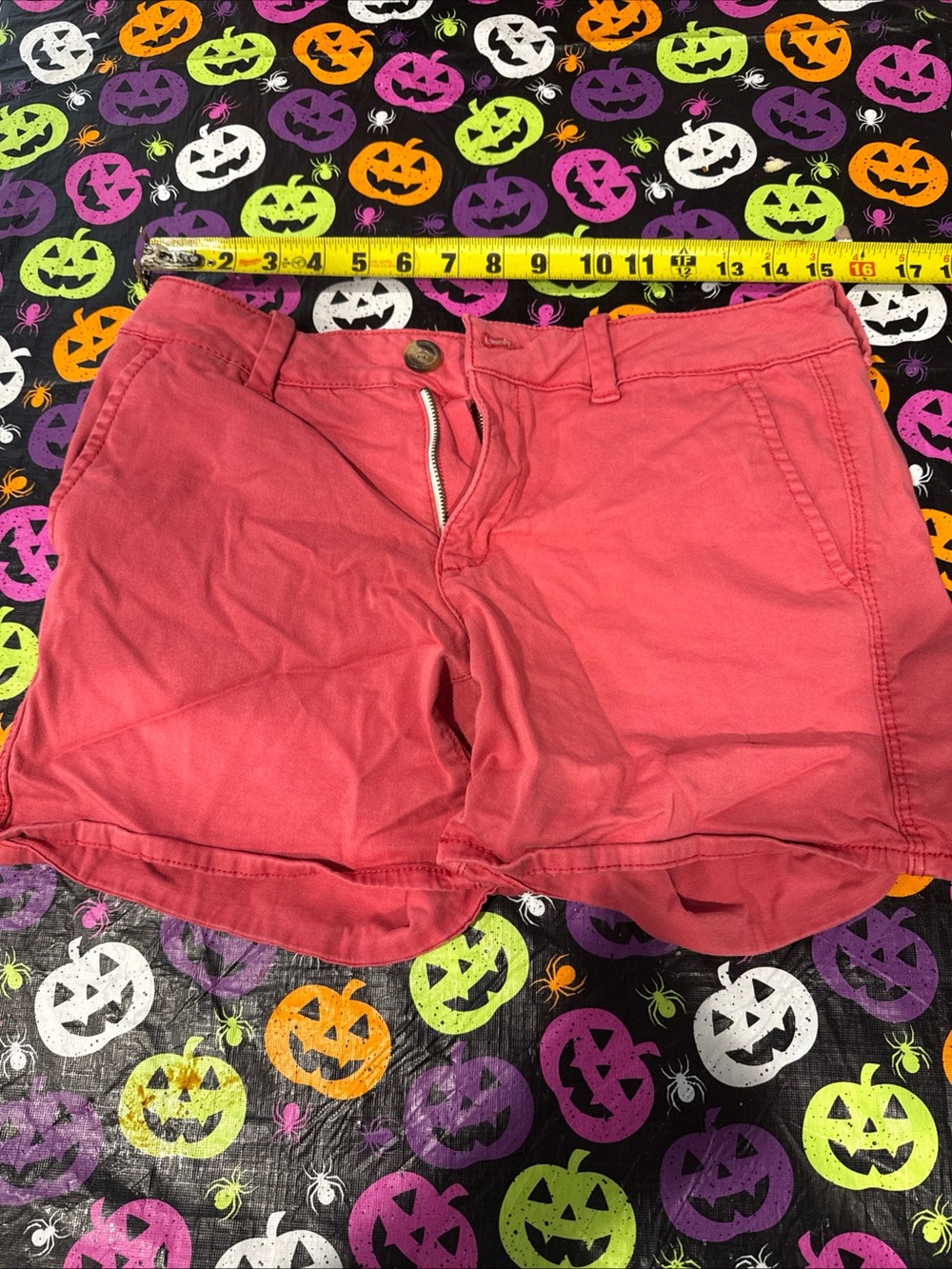 American Eagle Outfitters Coral Pink Casual Cotton Shorts